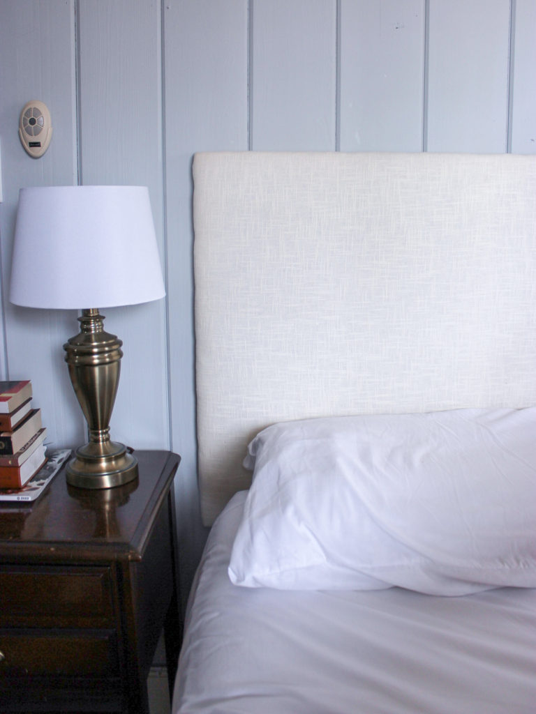 How To DIY a Simple Upholstered Headboard - Tori Cait Design